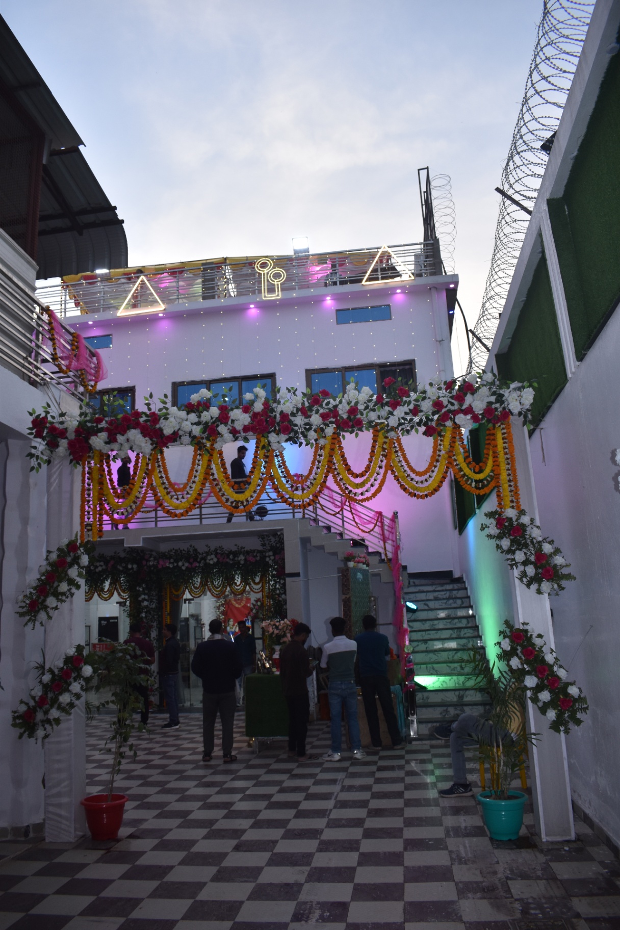 Vindhya Banquet decorated entrance